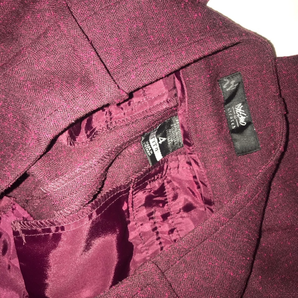 Maroon fall trousers